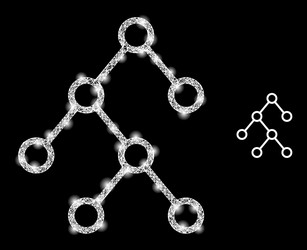 polygonal 2d mesh binary chart links vector image