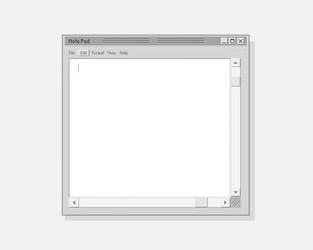 Retro computer notepad web notebook for notes vector