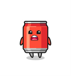 drink can with apologizing expression saying i am vector image