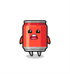 Drink can with apologizing expression saying i am vector