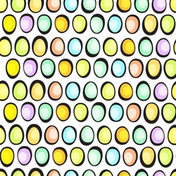 hand drawn easter eggs pattern on white vector image