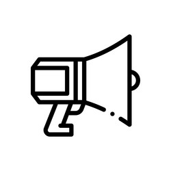 megaphone icon thin linear style design isolated vector image