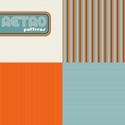 Retro Pattern Set - Geometric Stripes vector image