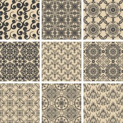 set of seamless patterns vector