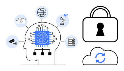 artificial intelligence integration in technology vector image