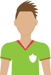 avatar man soccer player graphic vector