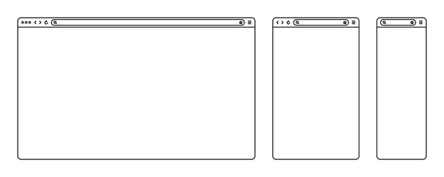 blank web browser internet page window vector image
