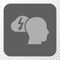 brainstorming rounded square button vector image