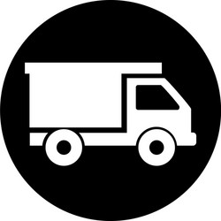 Dump truck isolated icon vector