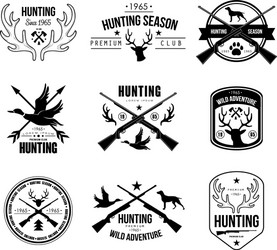 Hunting Badges & Labels Vector Image