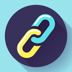 Link Chain Icon - Hyperlink Symbol vector image