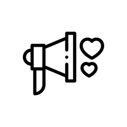 megaphone icon thin linear style design isolated vector image
