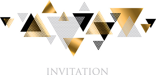 triangle geometry abstract for header invitation vector