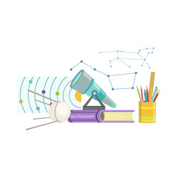 astronomy class set of objects vector image