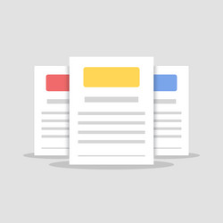 document folder with stamp and text icon in flat vector image