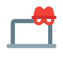 hacker tapping into laptop for personal data vector image