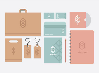 notebook and bundle mockup set elements vector