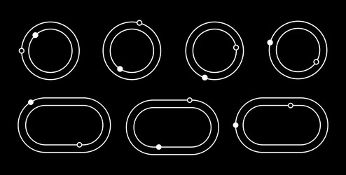 set of different frames in y2k style graphic line vector image