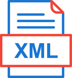 xml file document icon vector image