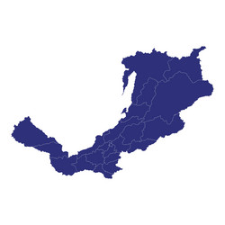 Buryatia Map - Russia Region Vector Image