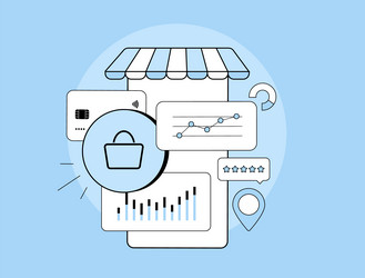 ecommerce analytics - sales performance data vector image