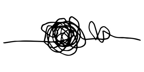 hand drawn scribble sketch circle object tangled vector image