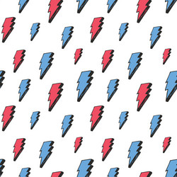 Lightning pattern retro abstract seamless print Vector Image