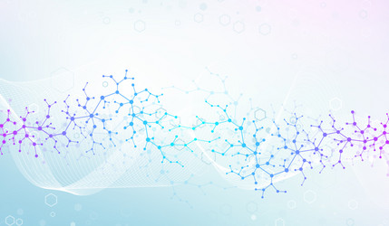 molecular structure background science template vector image