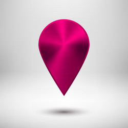 technology pointer button with magenta metal vector image