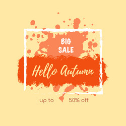 autumn sale banner vector