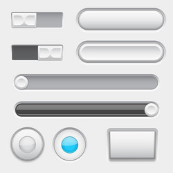 gray web buttons push and sliders vector image
