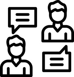 instant messaging linear style icon design vector image