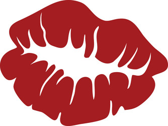 Kissing red lips expression of love and feelings Vector Image