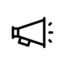 megaphone icon thin linear style design isolated vector image