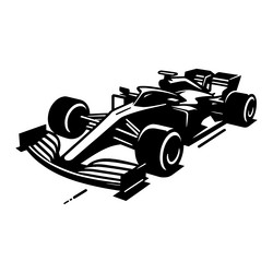Racing car silhouette isolated on a white Vector Image