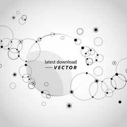 abstract dots and circles line connected minimal vector image