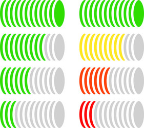 Circle level meter gauge comparison chart color vector