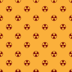 red radioactive icon isolated seamless pattern vector