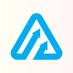 Triangle up and down arrow logo arrow Royalty Free Vector