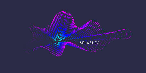 abstract background with dynamic waves vector image