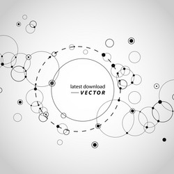 abstract dots and circles line connected minimal vector image