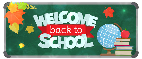 Back to school banner vector