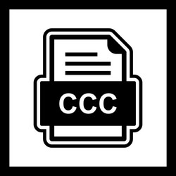 ccc file document icon vector image