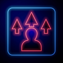glowing neon web design and front end development vector image
