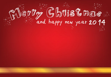 Red christmas board with ribbon vector