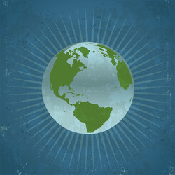 Retro Earth Globe vector image