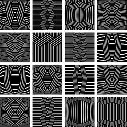 striped patterns set vector