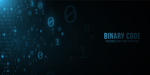 binary code background hi-tech modern design vector image