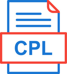 cpl file document icon vector image