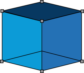 cube 3d graphic design abstract perspective vector image